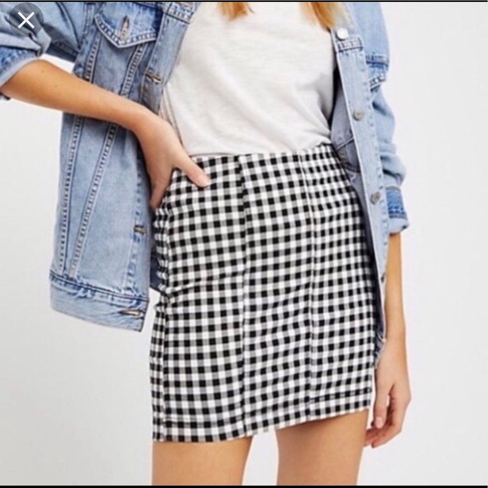 Free People gingham skirt